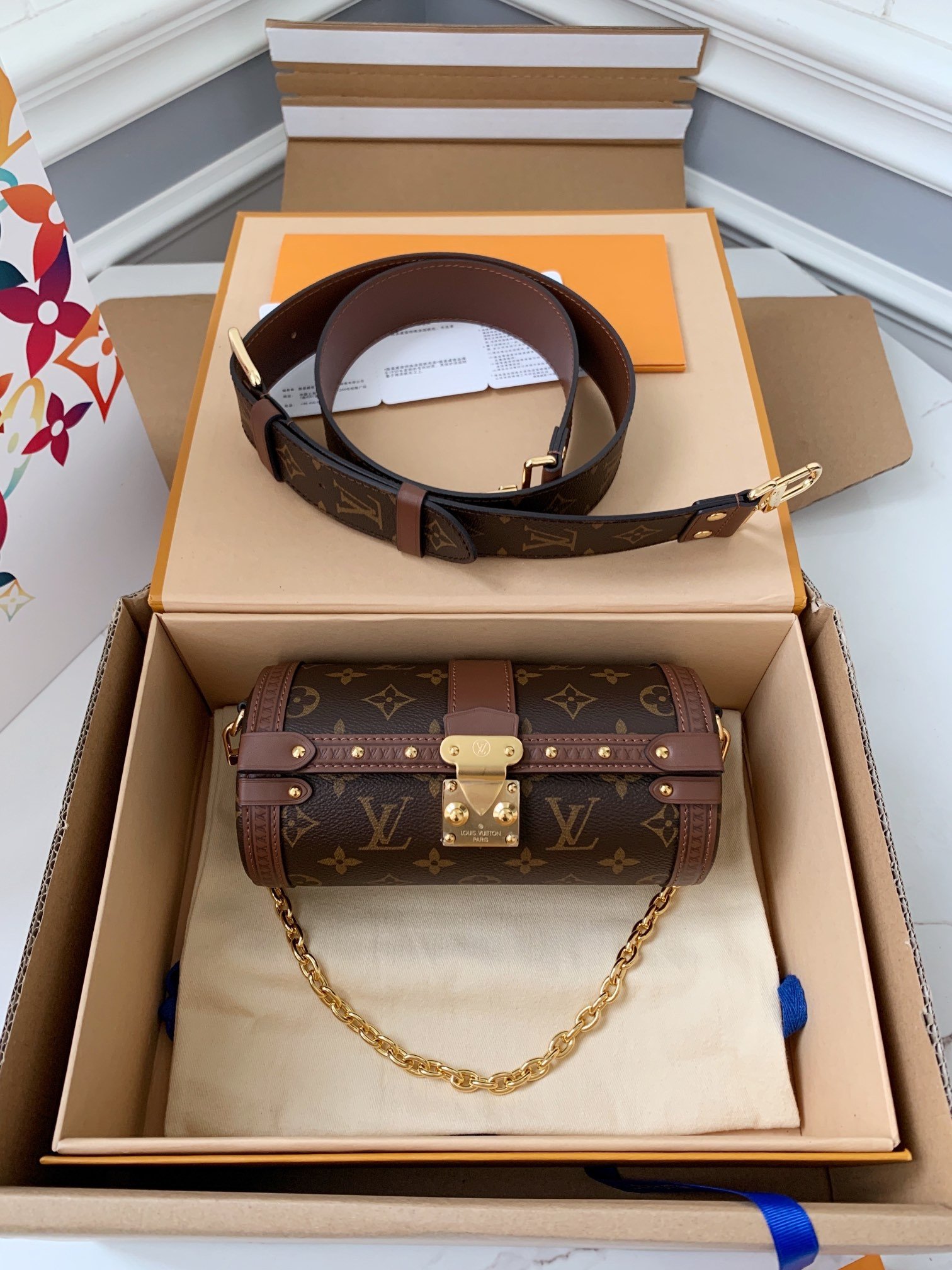 L X V PAPILLON TRUNK M57835 19*9*9cm