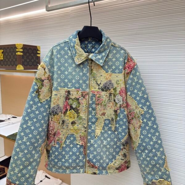 LV X   Handcrafted floral patchwork cotton-padded jacketSUNGLASSES