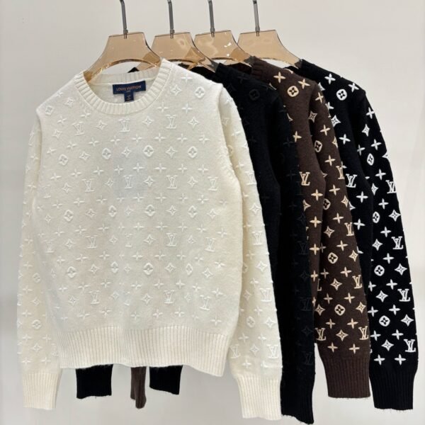 L X V Sweater 2025 (Embroidered pattern knitted) Women's styleSUNGLASSES