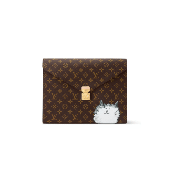 LV x TM Superflat Characters Mark Folder Laptop pouch (1.4 x 10.2 x 12.8 inches)