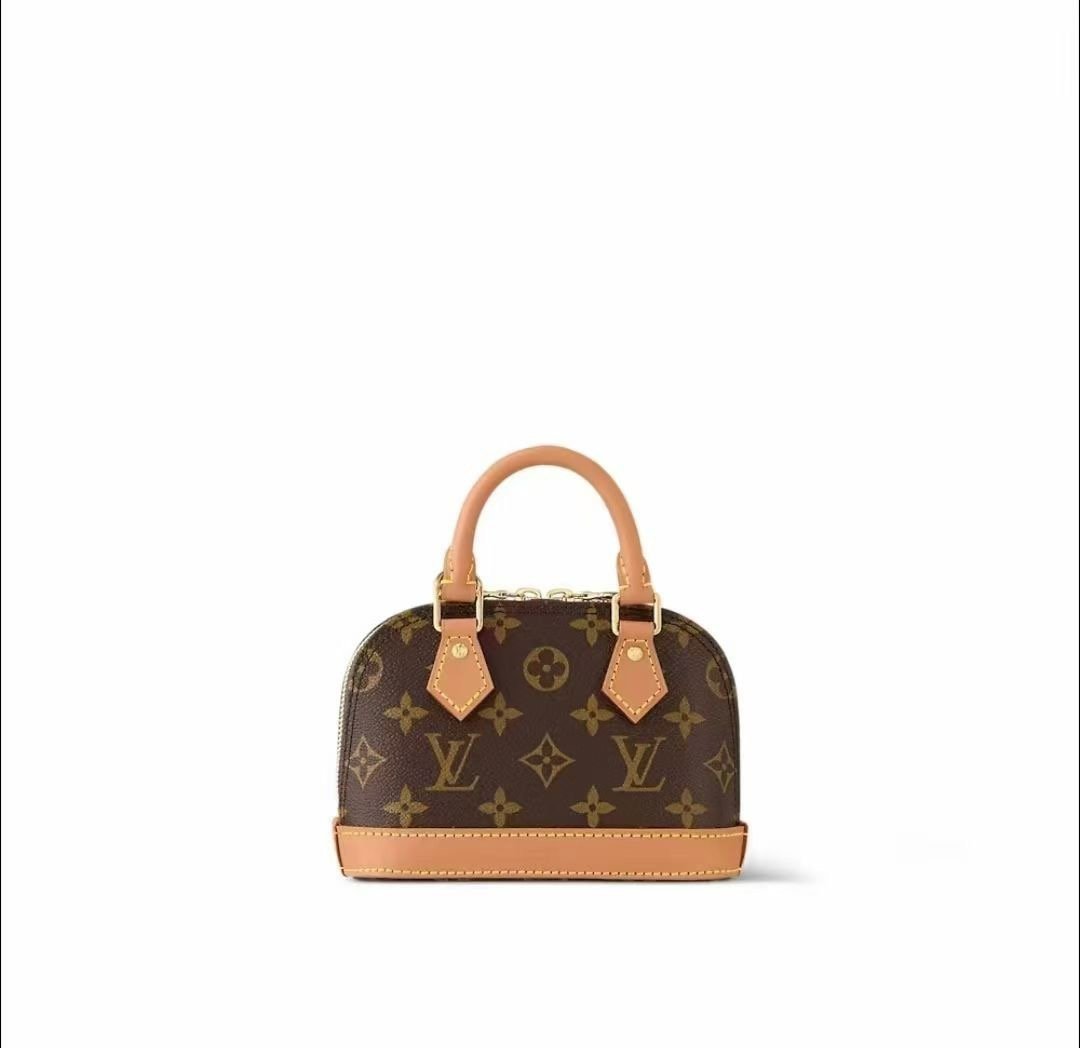LV Alma Nano M82717 Monogram Patina Leather (Mini Shell Bag)