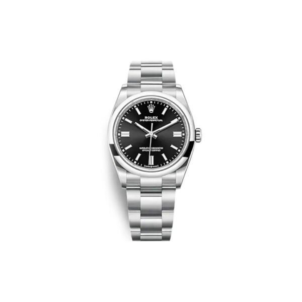 ROLEX OYSTER PERPETUAL WITH BLACK DIAL 36MM WATCH M126000-0002