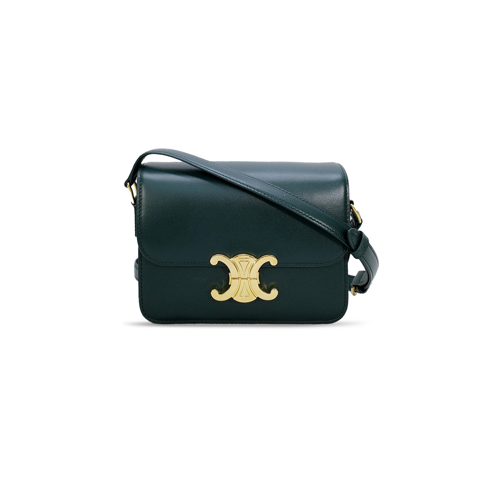 CELINE MEDIUM CLASSIQUE TRIOMPHE BAG IN SHINY CALFSKIN