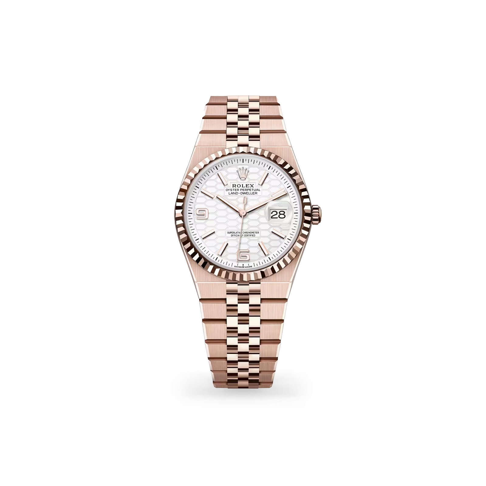 ROLEX LAND-DWELLER 36 OYSTER, 36 MM, EVEROSE GOLD 127235