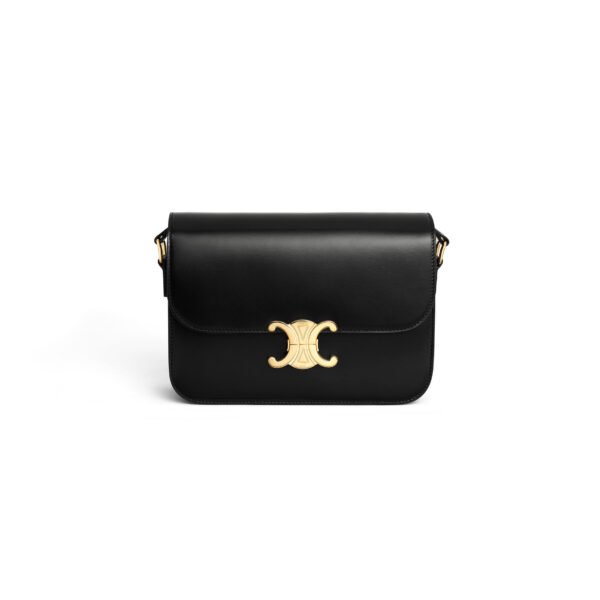 CELINE MEDIUM CLASSIQUE TRIOMPHE BAG IN SHINY CALFSKIN 187363BF4.38NO (22.5*16.5*7.5cm)